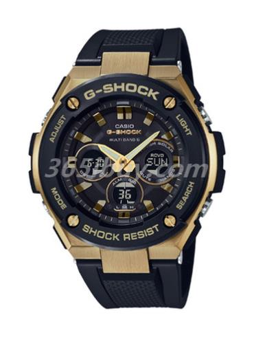 卡西欧男表G-SHOCK系列/表盘GST-W300G-1A9