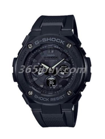 卡西欧男表G-SHOCK系列/表盘GST-W300G-1A1